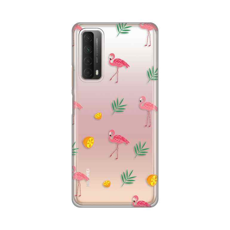 Maska silikon Print za Huawei P Smart 2021 Flamingos